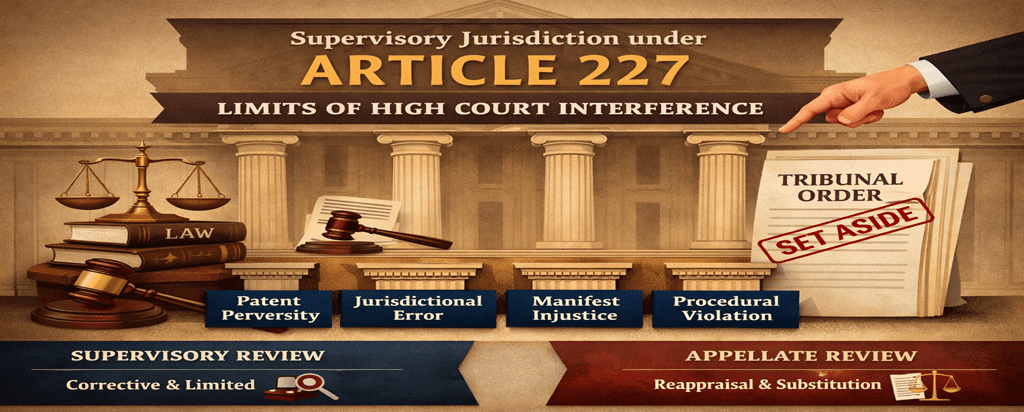 Supervisory Jurisdiction under Article 227: Limits of High Court Interference with Tribunal Orders
