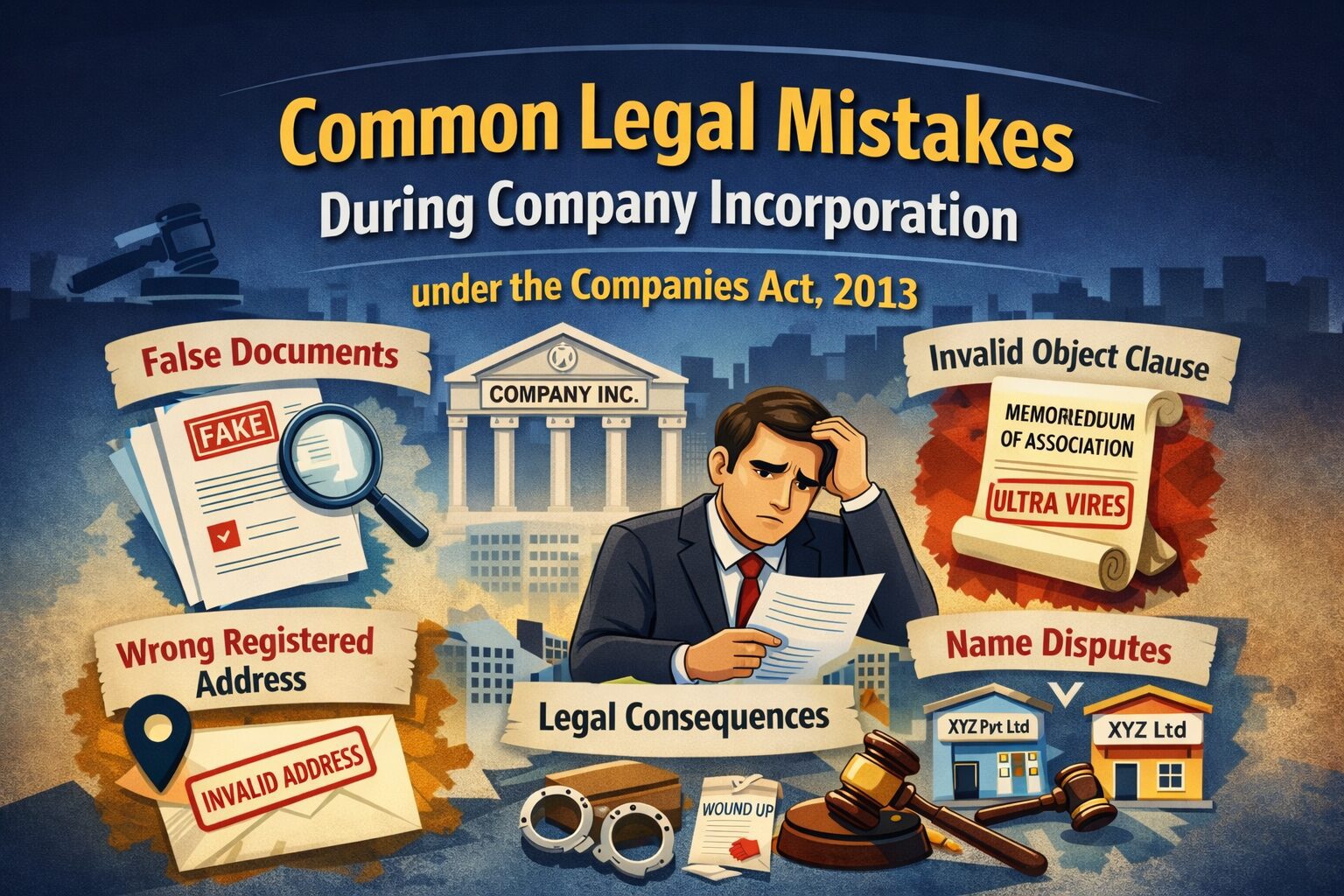 Common Legal Mistakes During Company Incorporation under the Companies Act, 2013