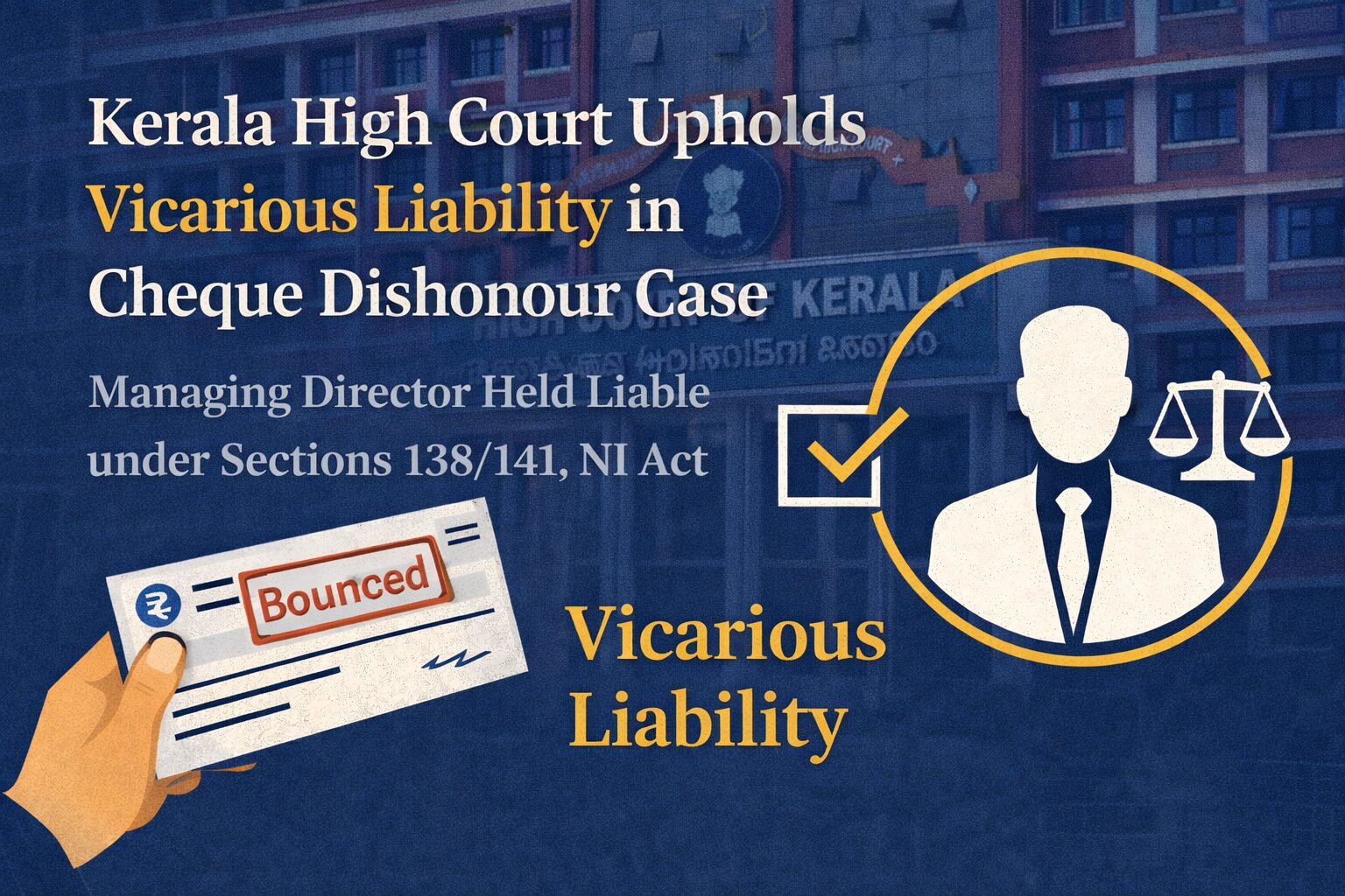 Vicarious Criminal Liability Under the Negotiable Instruments Act Kerala High Court Affirms Managing Director’s Responsibility in Cheque Dishonour Case