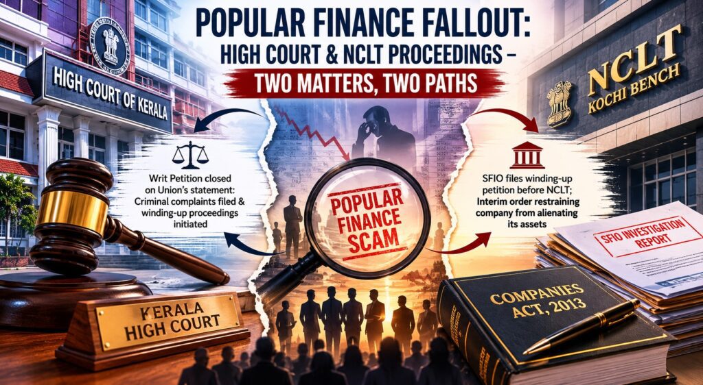 Popular Finance Fallout: Distinguishing the Kerala High Court Proceedings from the NCLT Winding-Up Action Against Mary Rani Popular Nidhi Limited