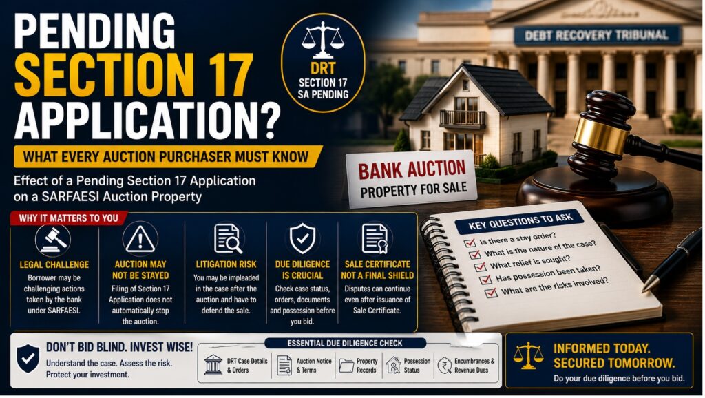 Effect of a Pending Section 17 Application on a SARFAESI Auction Property - The Auction Notice Says a Section 17 Application Is Pending. Should You Be Concerned?