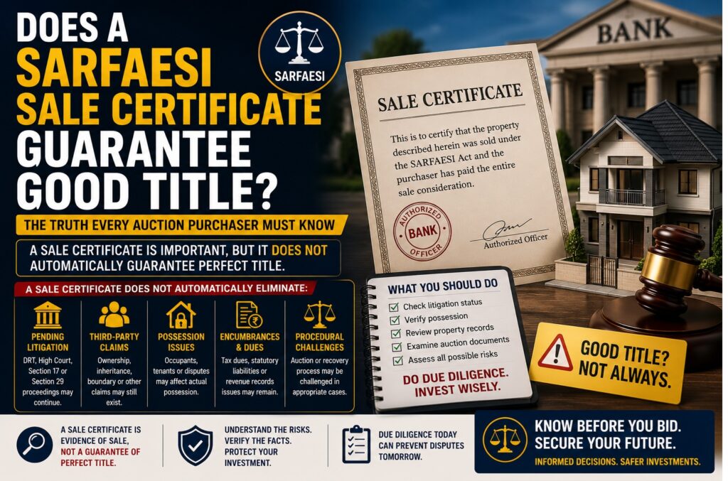 Does a SARFAESI Sale Certificate Guarantee Good Title?
