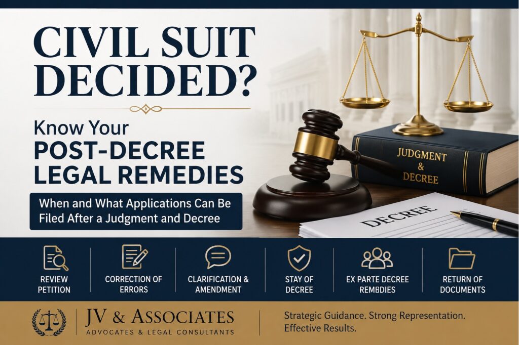 Can an Interlocutory Application Be Filed After a Civil Suit Is Decided? Understanding Post-Decree Applications in Civil Courts