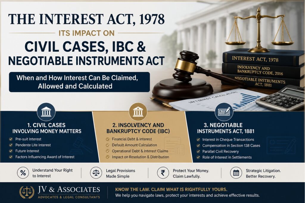 The Interest Act, 1978: Its Impact on Civil Suits, Insolvency Proceedings, and Cheque Dishonour Cases