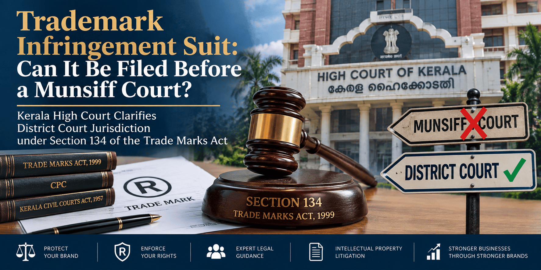 Trademark Infringement Suit: Can It Be Filed Before a Munsiff Court? Kerala High Court Clarifies District Court Jurisdiction